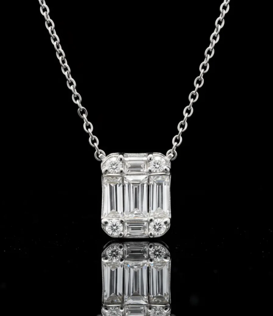 InvisibleIconic™ Necklace in 18k white gold, photo 3