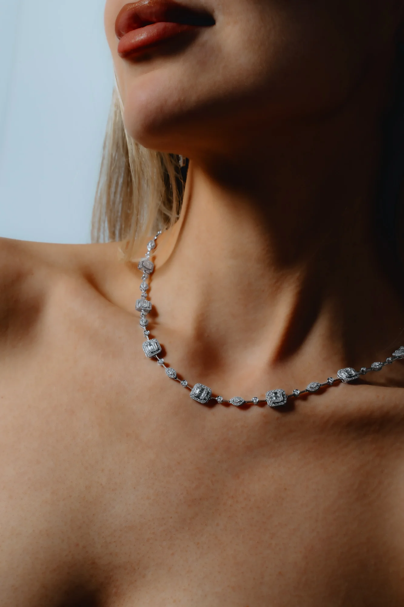 "Invisible™" Necklace 3.00 ct in 18k white gold, photo 11