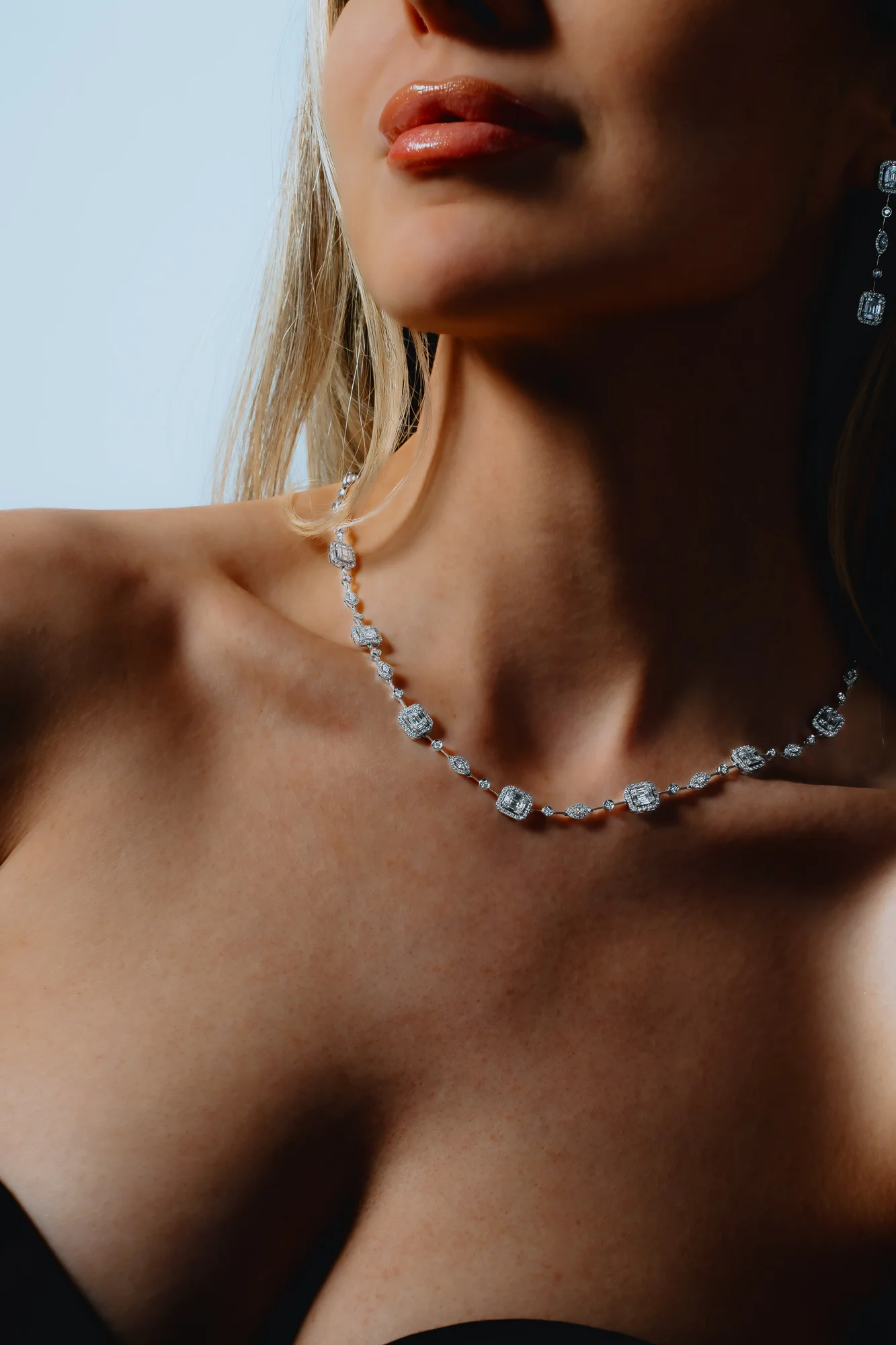"Invisible™" Necklace 3.00 ct in 18k white gold, photo 10
