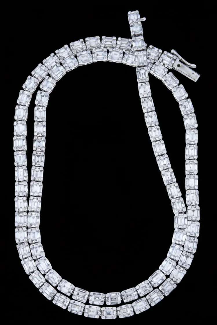 "LuxRivière™" Necklace in white gold, photo 3