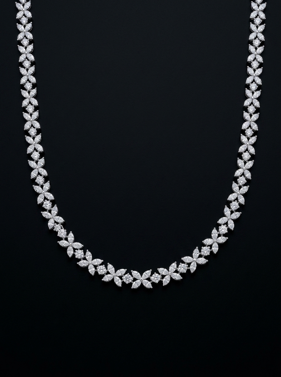 Diamond Necklace "LuxuryAvenue™" – White gold