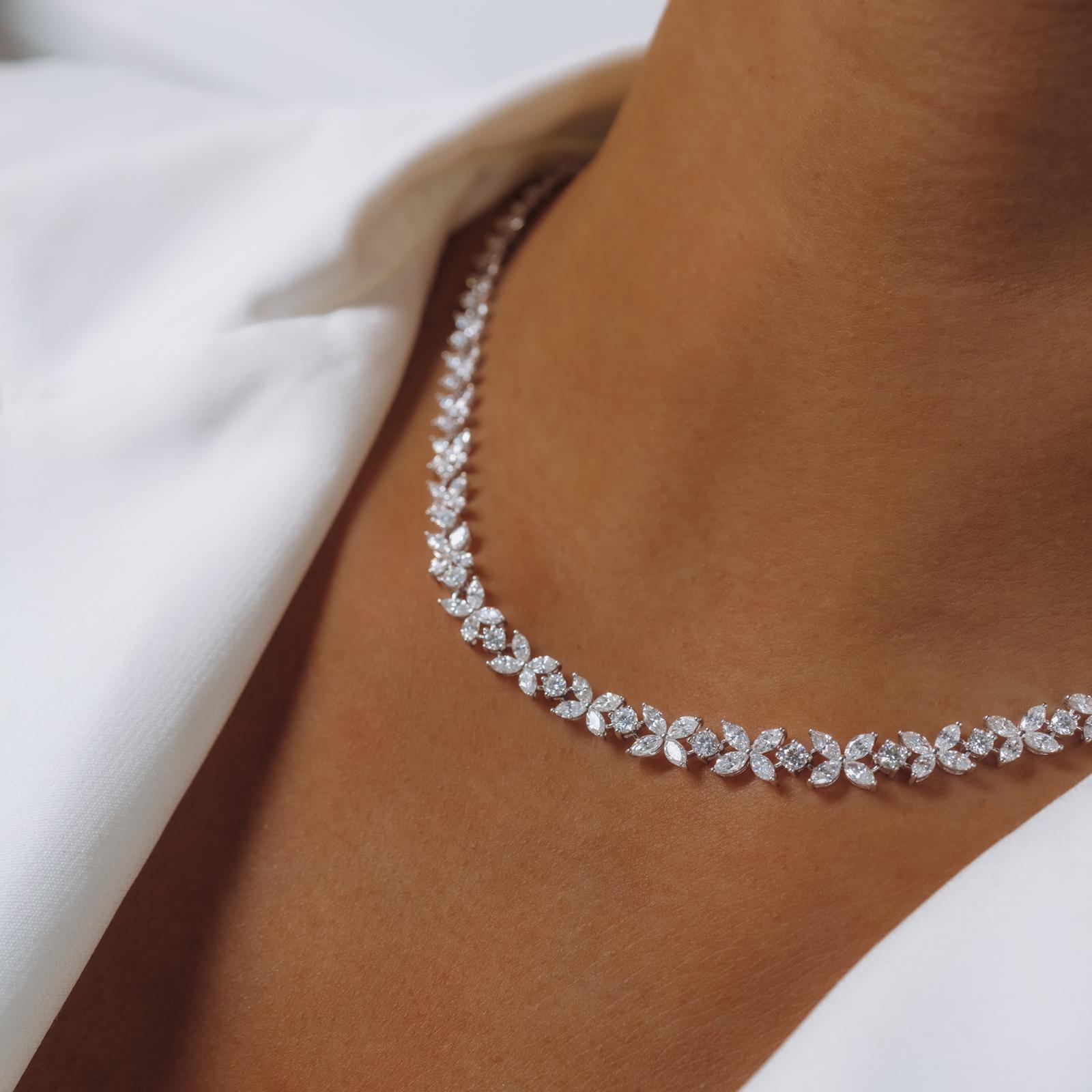 Diamond Necklace "LuxuryAvenue™" in white gold, photo 3