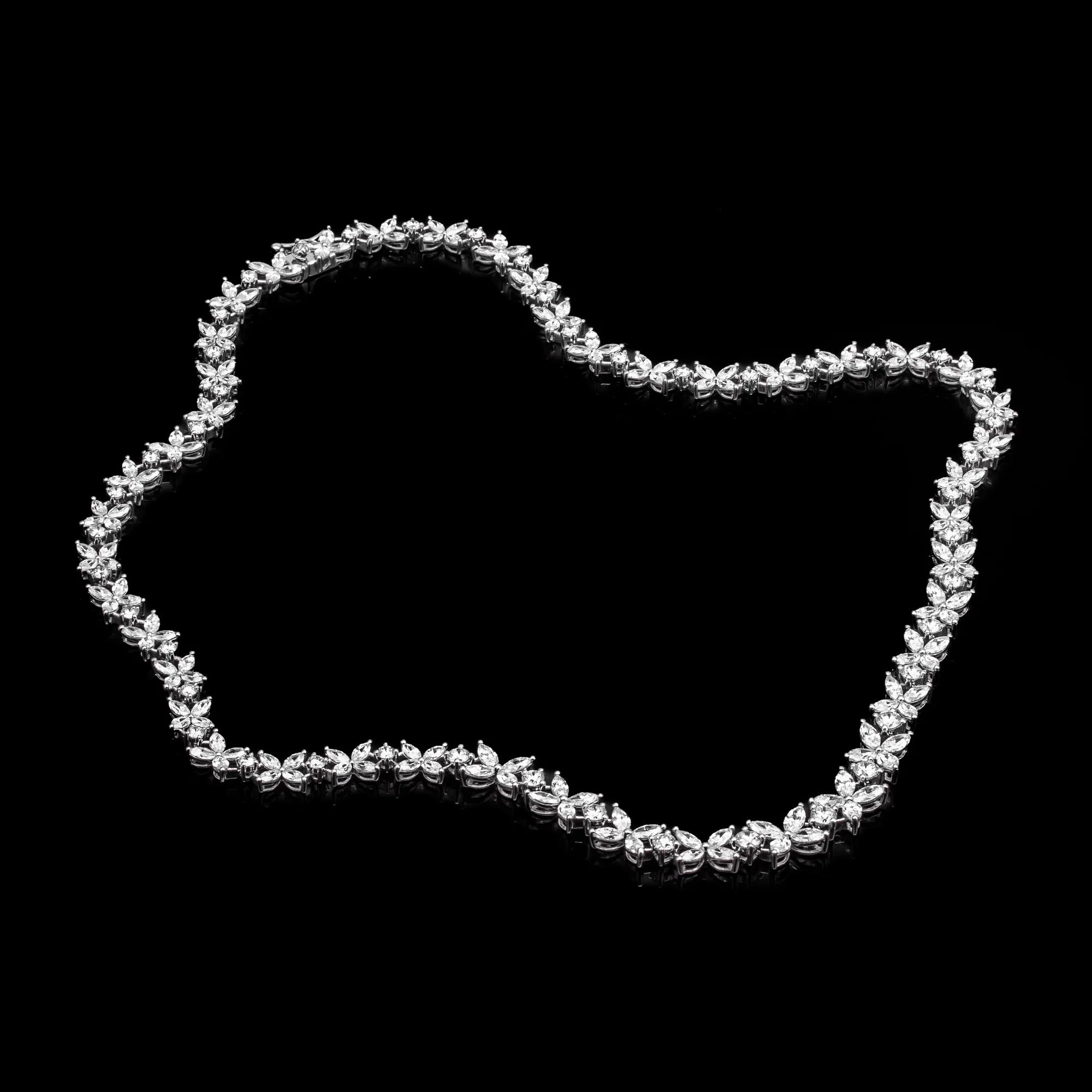 Diamond Necklace "LuxuryAvenue™" in white gold, photo 4