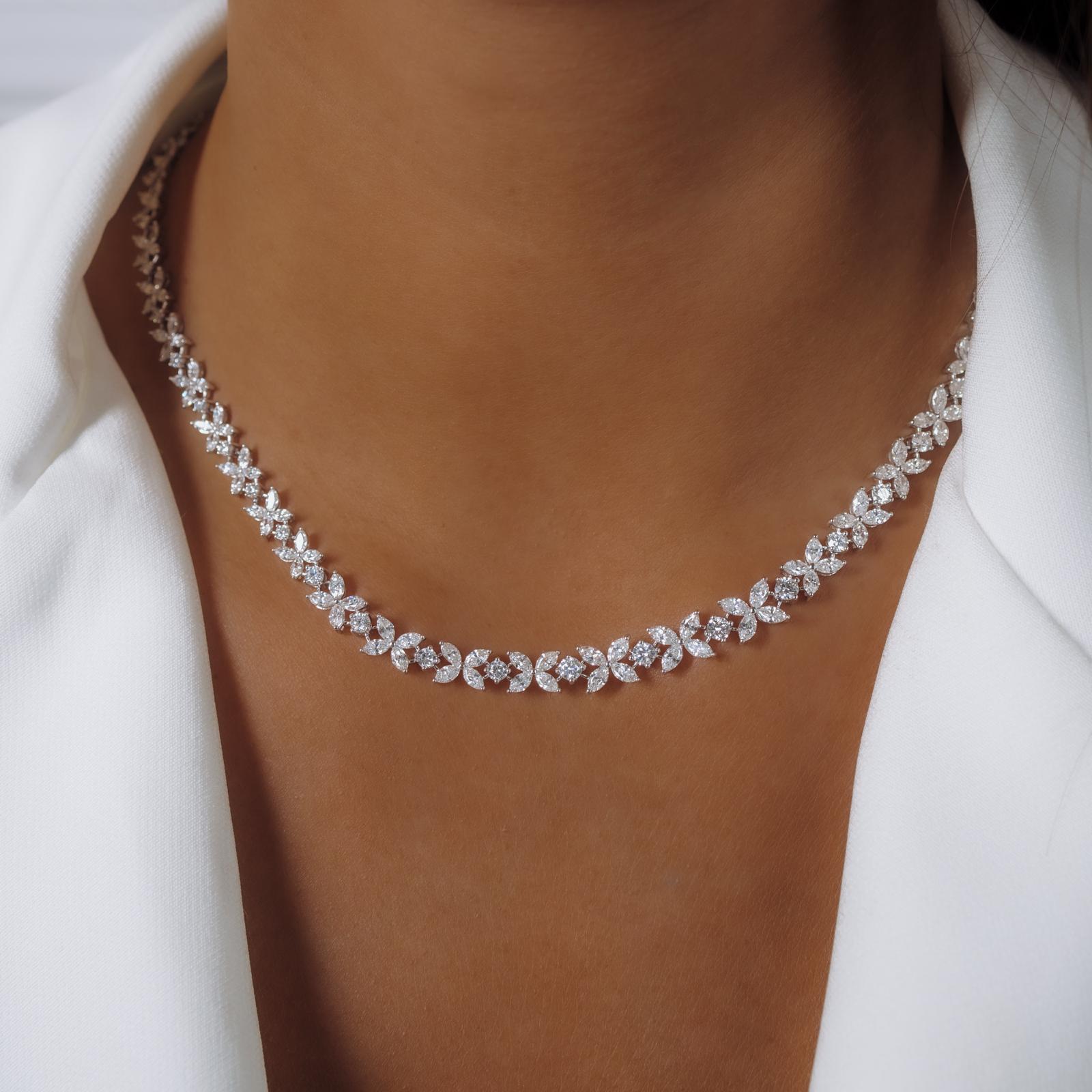 Diamond Necklace "LuxuryAvenue™" in white gold, photo 5