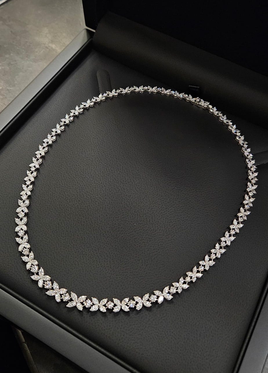 Diamond Necklace "LuxuryAvenue™" in white gold, photo 10