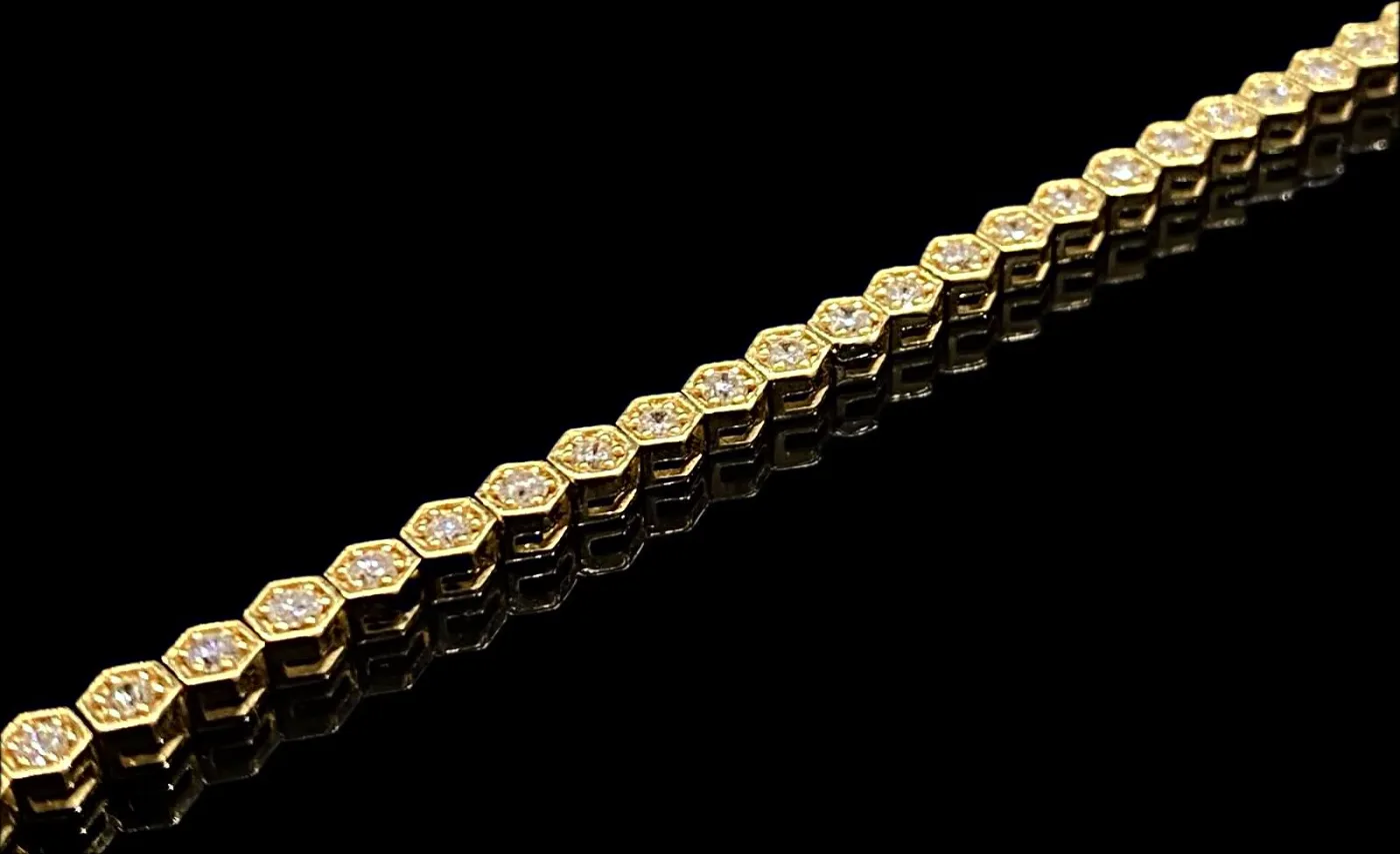 LuxuryCubes™ Necklace 10.50ct in yellow gold, photo 2
