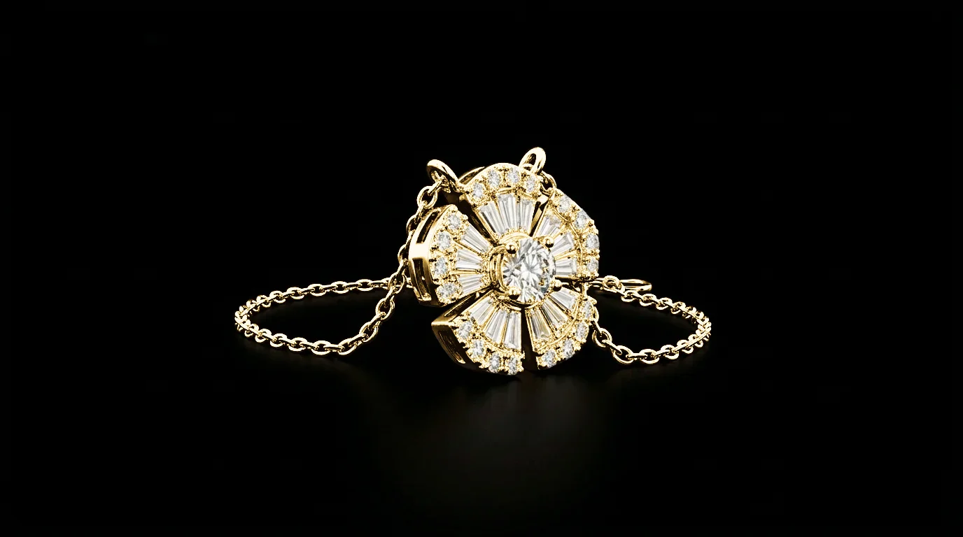 "MysticFloral™" Necklace in 18k yellow gold, photo 3