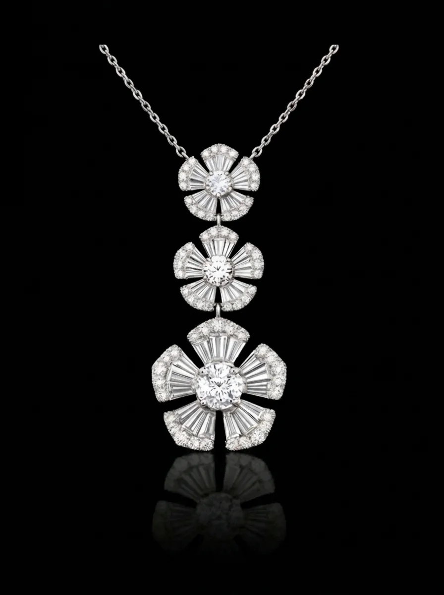 Necklace "MysticFloral™" – White gold 18k