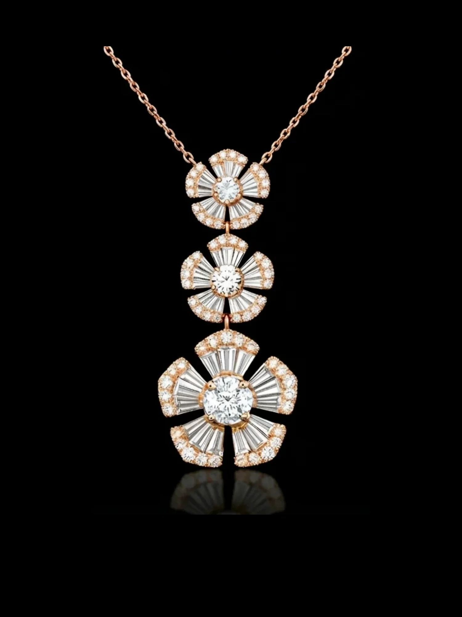 Necklace "MysticFloral™" – Rose gold 18k