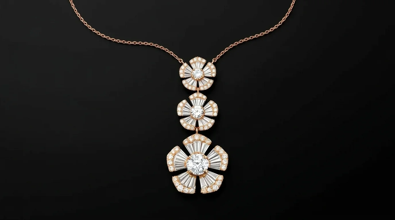 Necklace "MysticFloral™" in 18k rose gold, photo 2