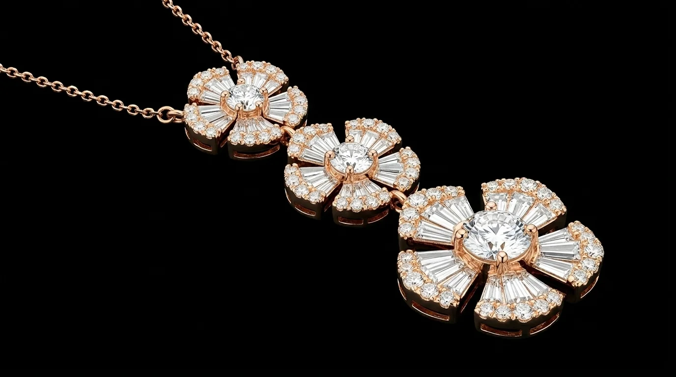 Necklace "MysticFloral™" in 18k rose gold, photo 3