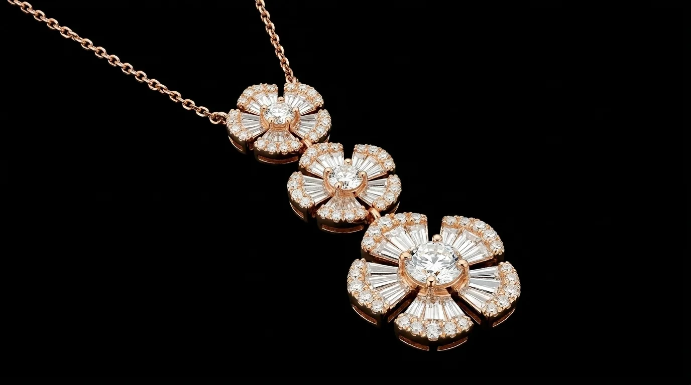 Necklace "MysticFloral™" in 18k rose gold, photo 4