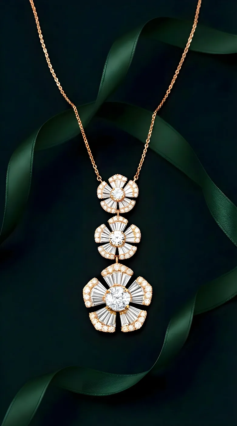 Necklace "MysticFloral™" in 18k rose gold, photo 5