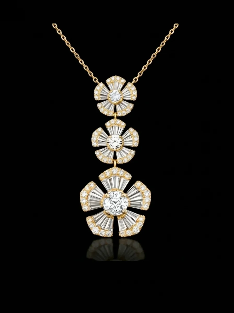 "MysticFloral™" Necklace – Yellow gold 18k