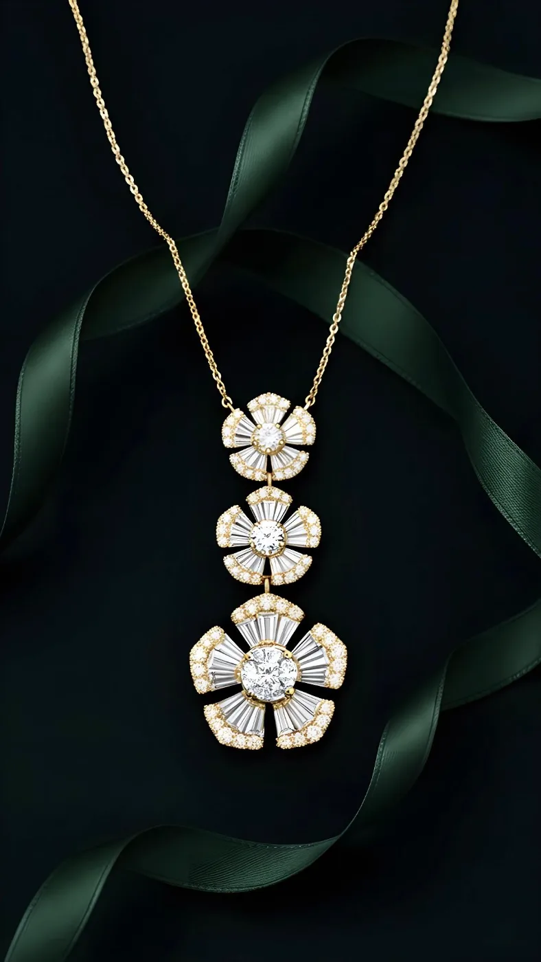 "MysticFloral™" Necklace in 18k yellow gold, photo 4