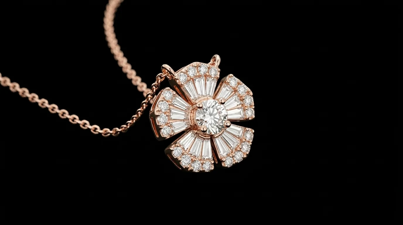 "MysticFloral™" Necklace in 18k rose gold, photo 2