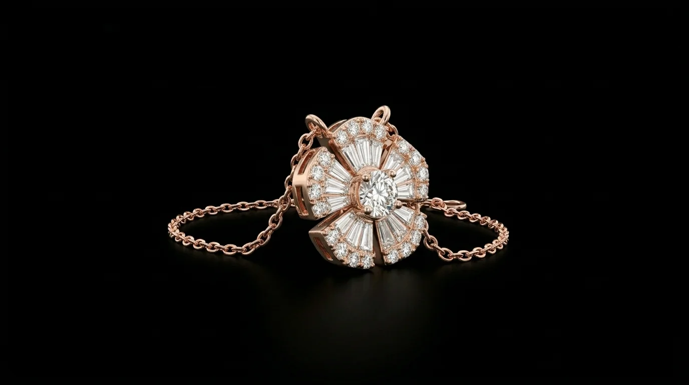 "MysticFloral™" Necklace in 18k rose gold, photo 3