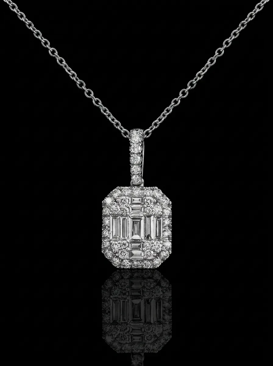 "LeLuxe™" Necklace in 18k white gold, photo 3