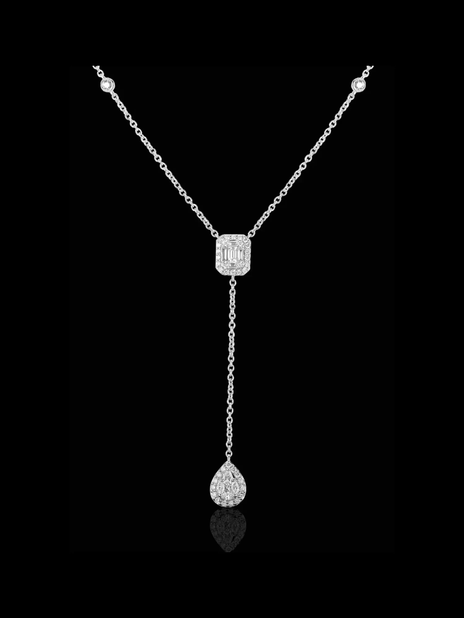 Necklace "Vincent™" – White gold 18k