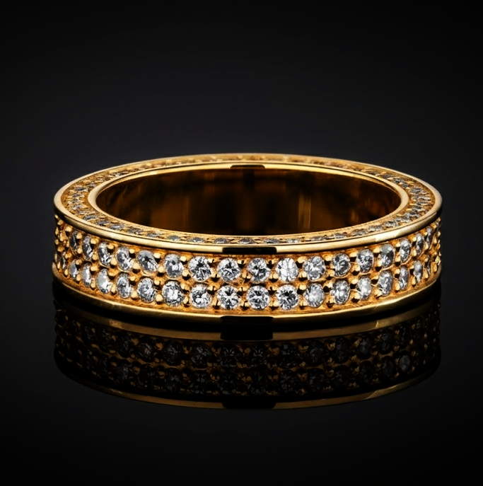 4Coins Wedding Band in yellow gold, photo 2