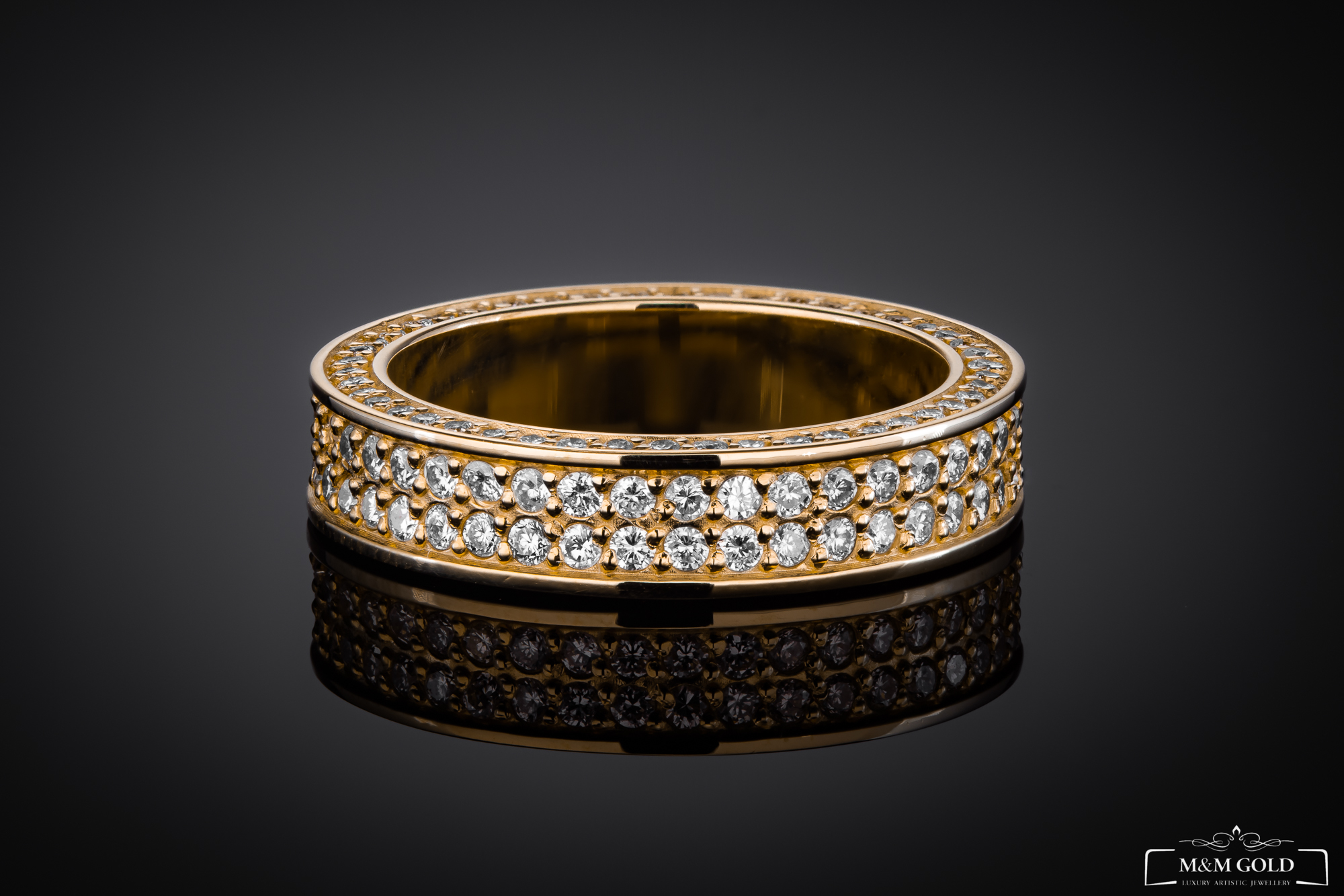 4Coins Wedding Band in yellow gold, photo 6