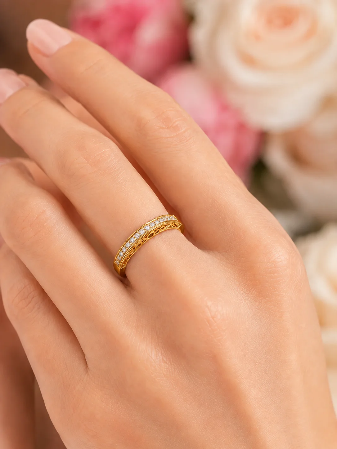 Obrączka diamentowa „BridalOrnament™”