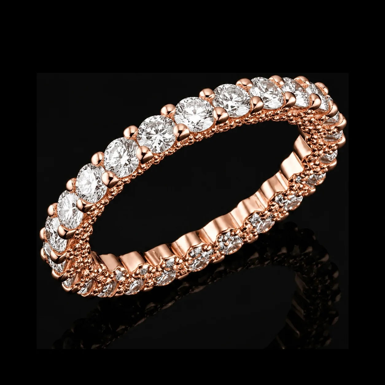 "BridalSurround™" Wedding Band – Rose gold 18k