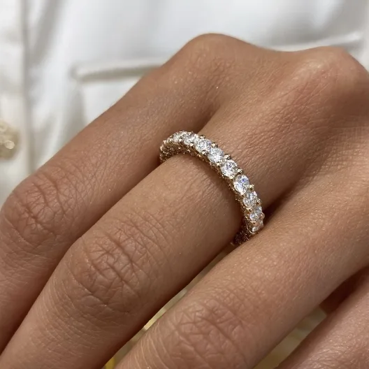"BridalSurround™" Wedding Band in yellow gold 18k, photo 2