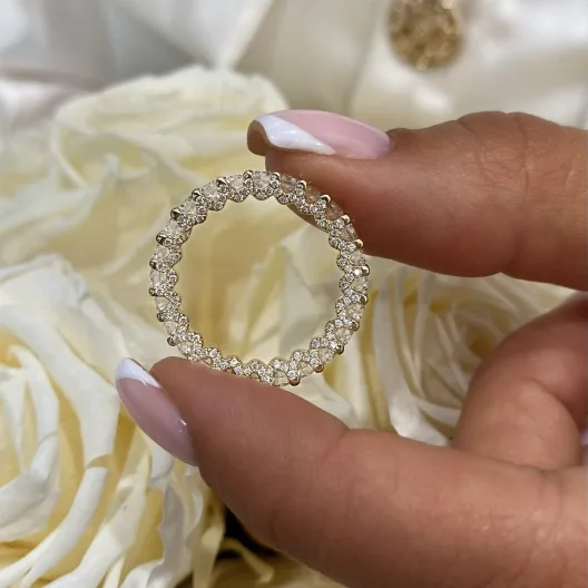 "BridalSurround™" Wedding Band in yellow gold 18k, photo 5