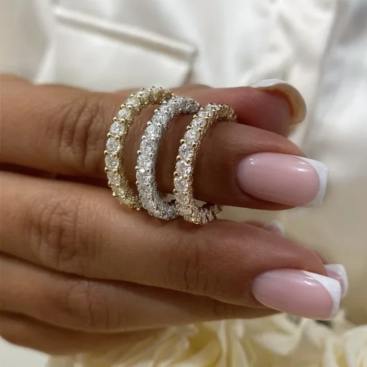 "BridalSurround™" Wedding Band in yellow gold 18k, photo 7