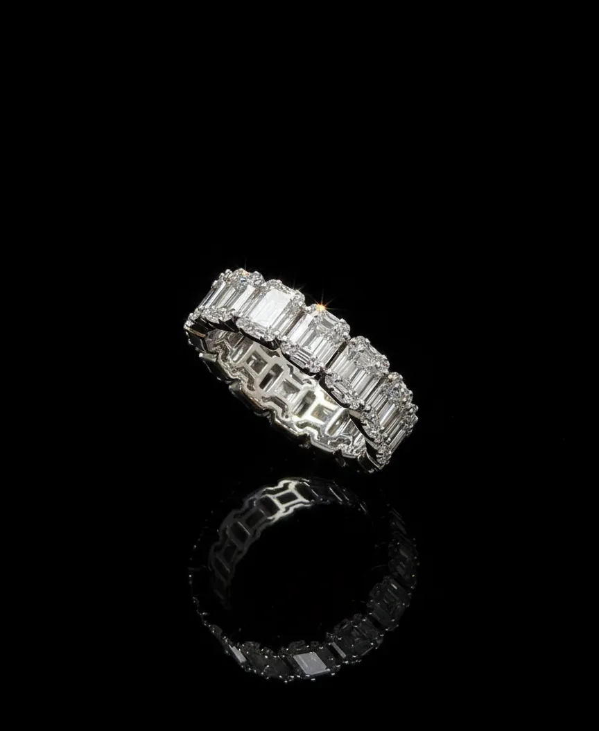 "EmeraldEternity™" Diamond Ring – White gold 18k