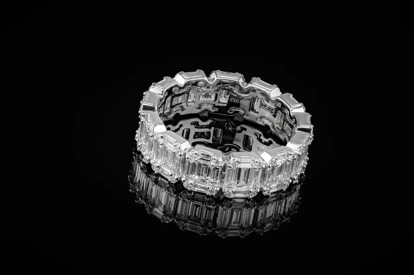 "EmeraldEternity™" Diamond Ring in 18k white gold, photo 3