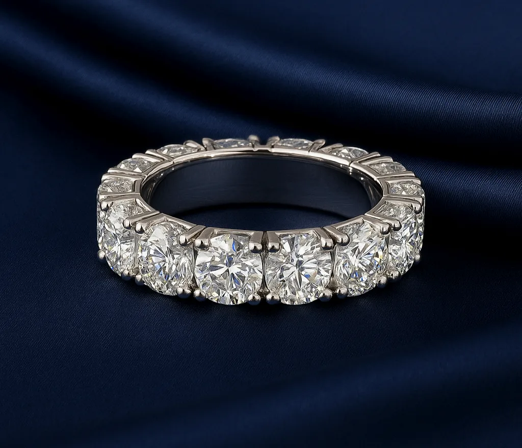 "Enduring Aureate Treasures™" 4.50ct Band in white gold, photo 9