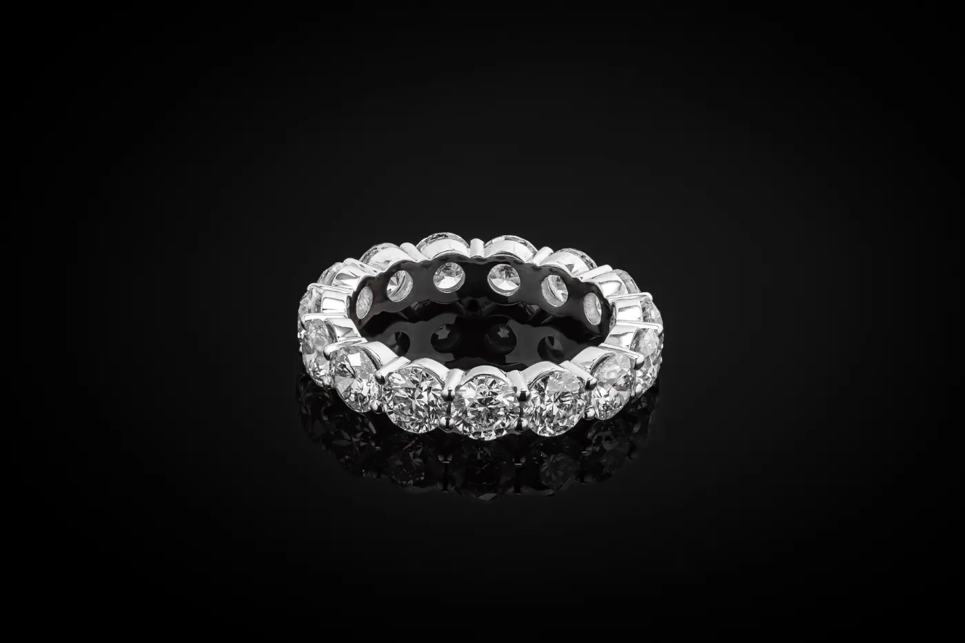 "Enduring Aureate Treasures™" 5.60ct Band in white gold, photo 11