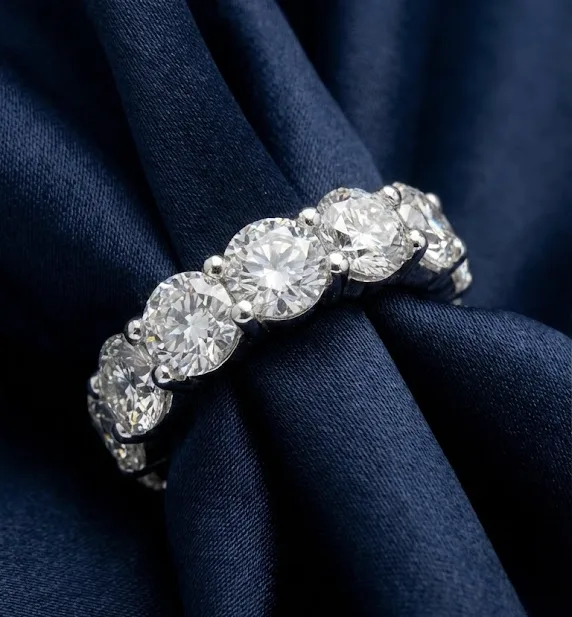 "Enduring Aureate Treasures™" 5.60ct Band in white gold, photo 16