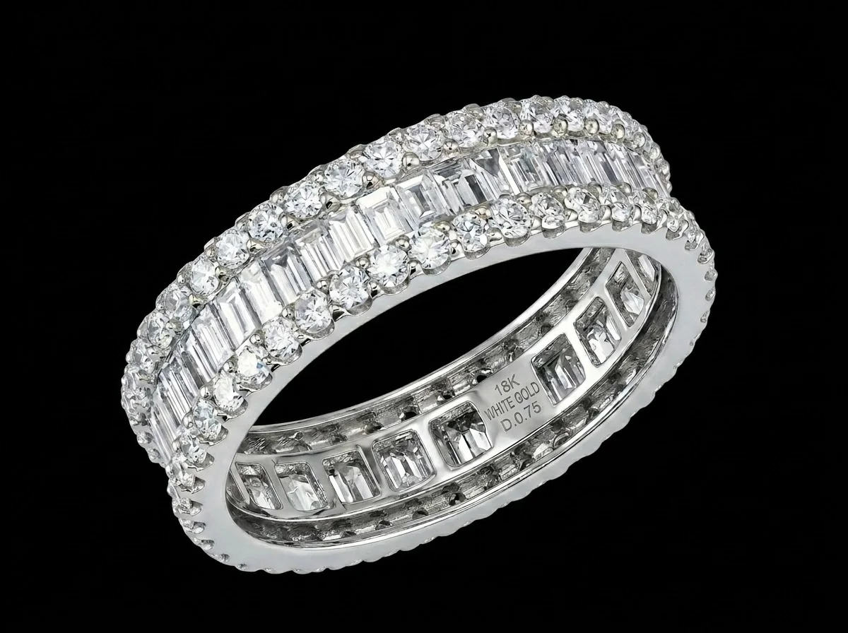 "EssenceDeLove™" Wedding Band in white gold 18k, photo 3
