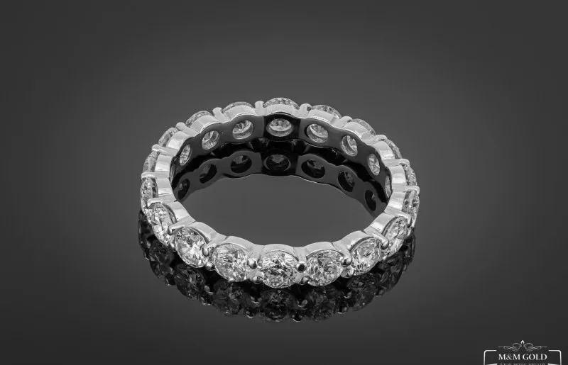 "Eternity™" Ring 3.25ct in white gold, photo 8