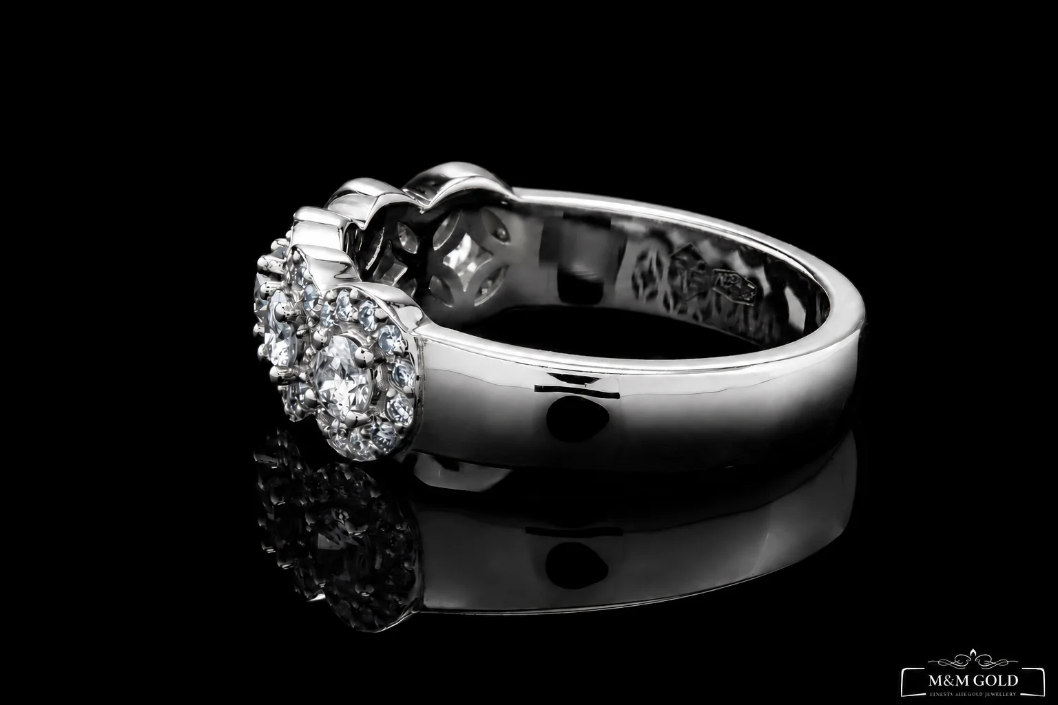 "HaloBand™" Halo Ring in white gold, photo 6