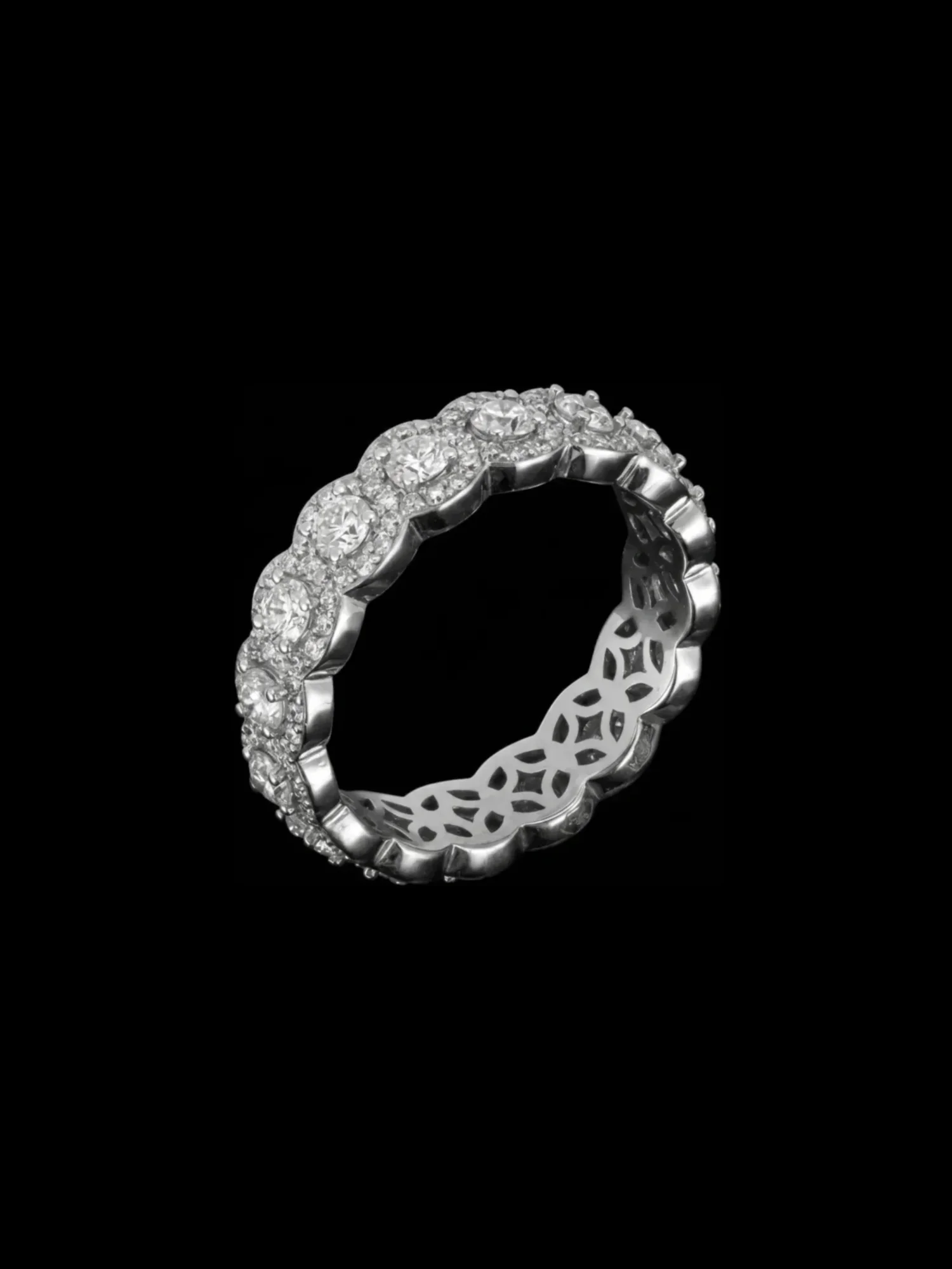"HaloBand™" Ring – White gold
