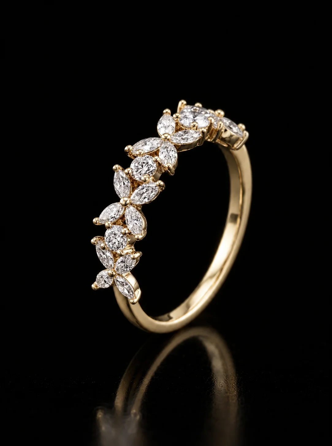 "LuxuryAvenue™" Wedding Band Half Band – Yellow gold