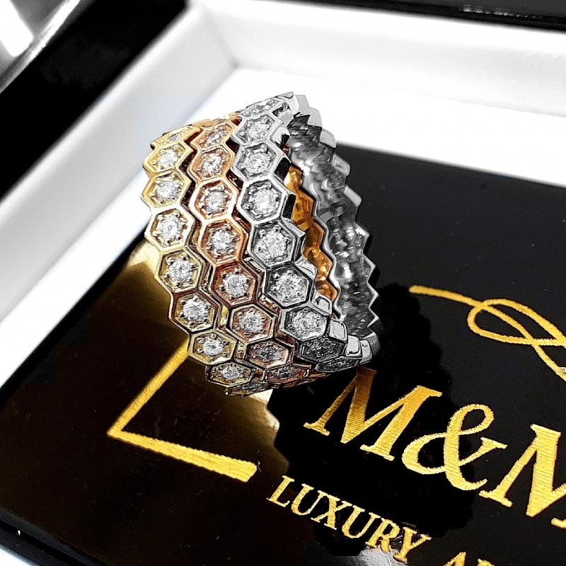 LuxuryCubes™ Wedding Band in white gold, photo 5
