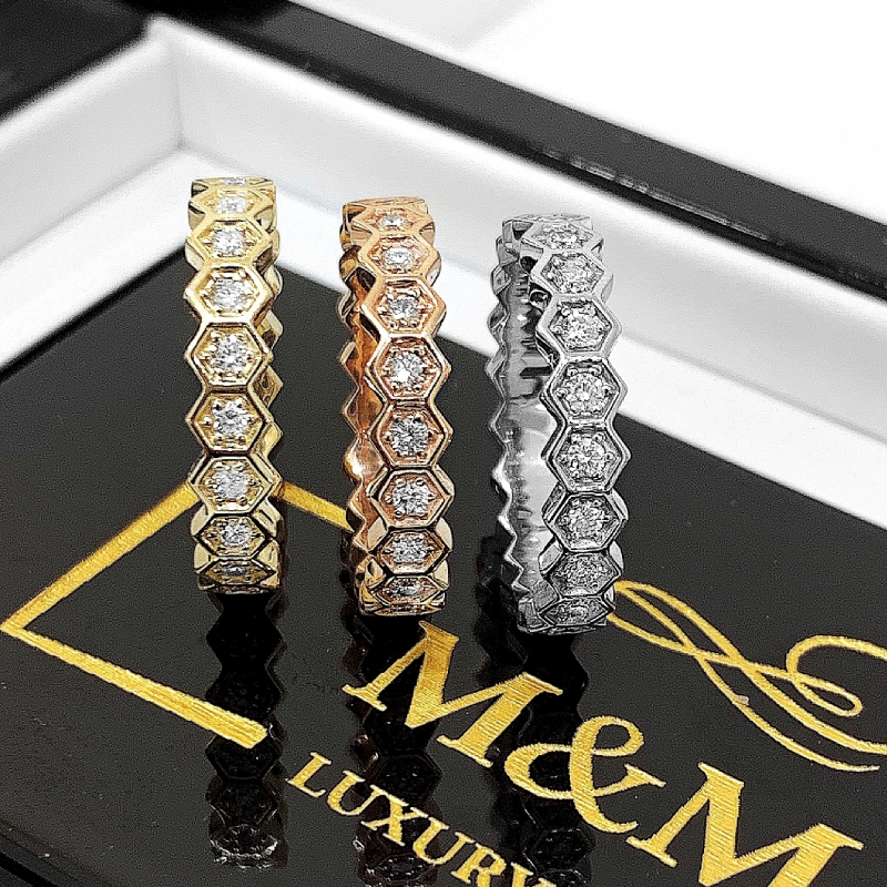 LuxuryCubes™ Wedding Band in yellow gold, photo 4