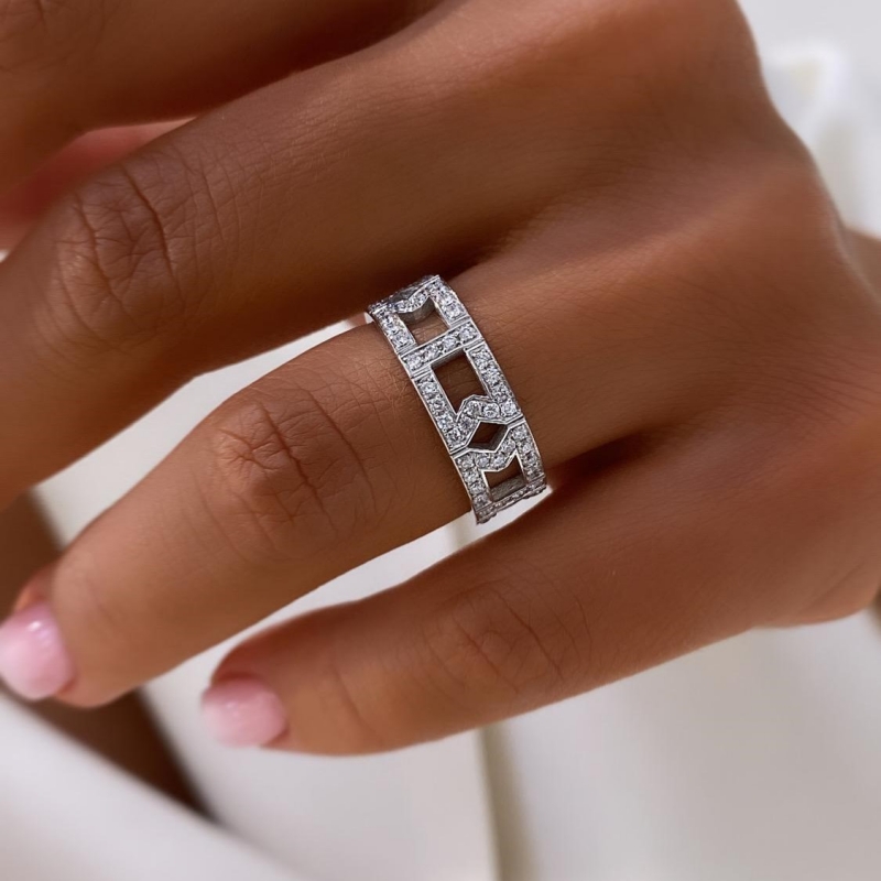 "Mystery™" Ring in white gold 18k, photo 6