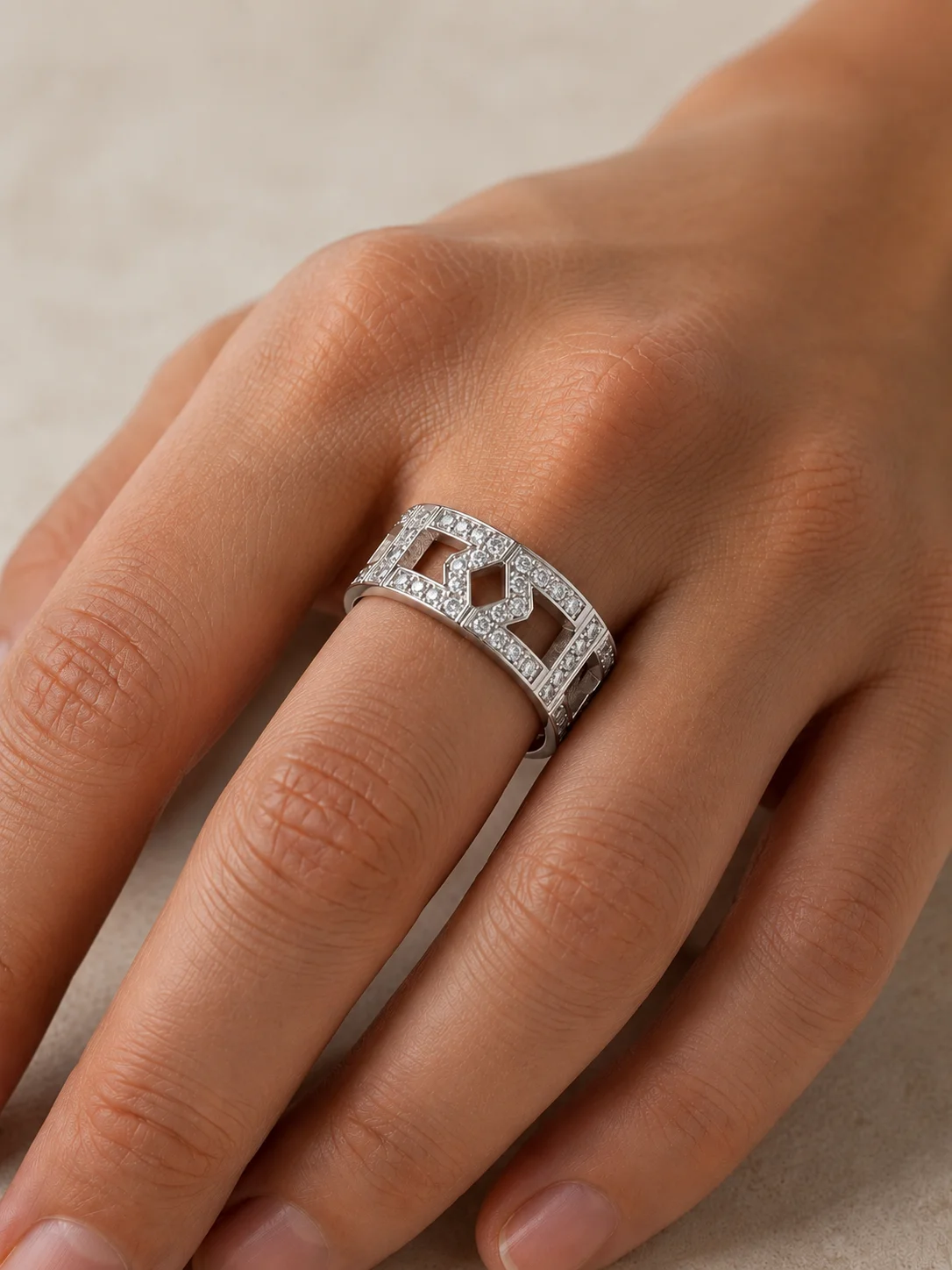 "Mystery™" Ring in white gold 18k, photo 7