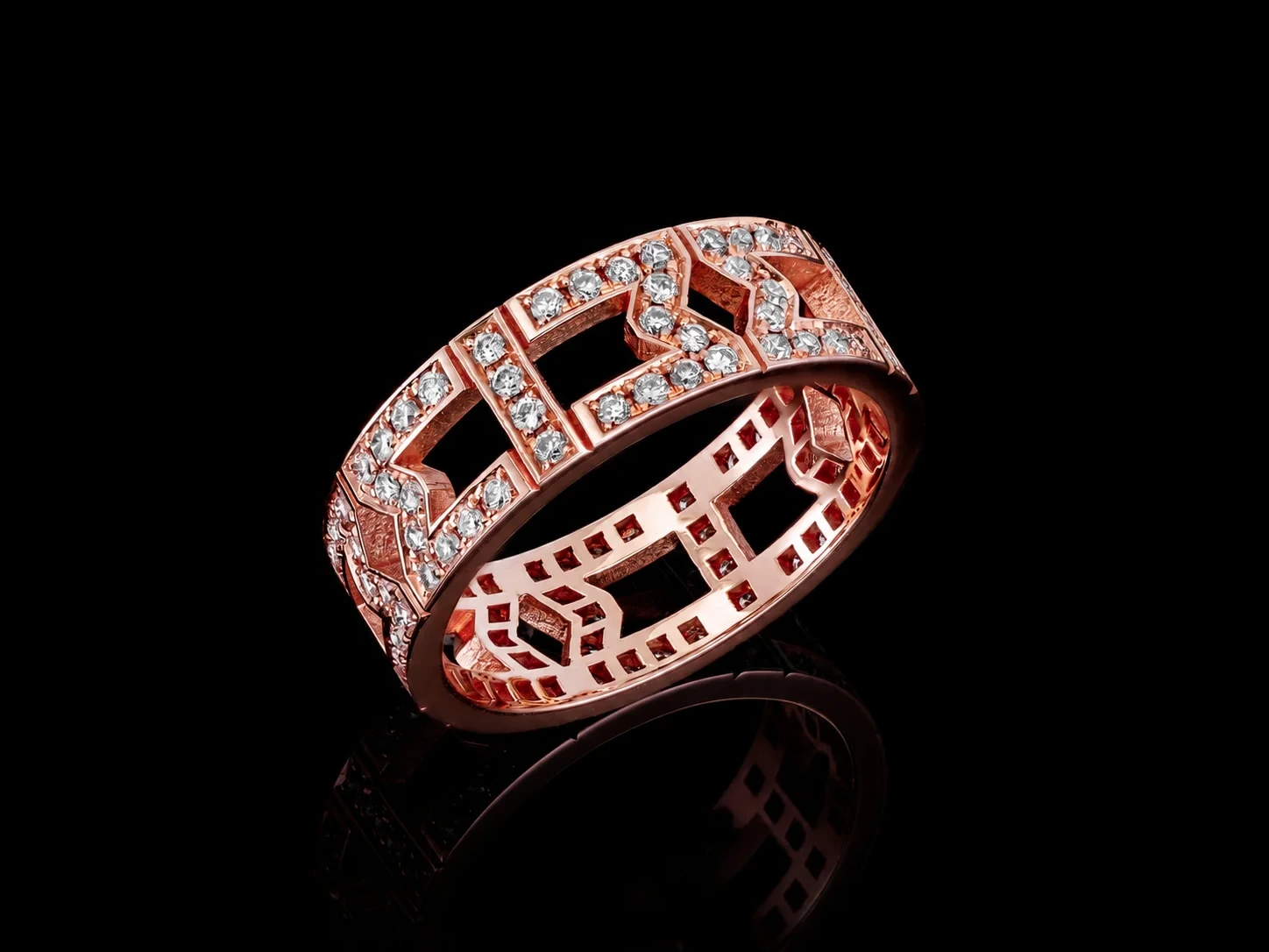 "Mystery™" Wedding Band – Rose gold 18k