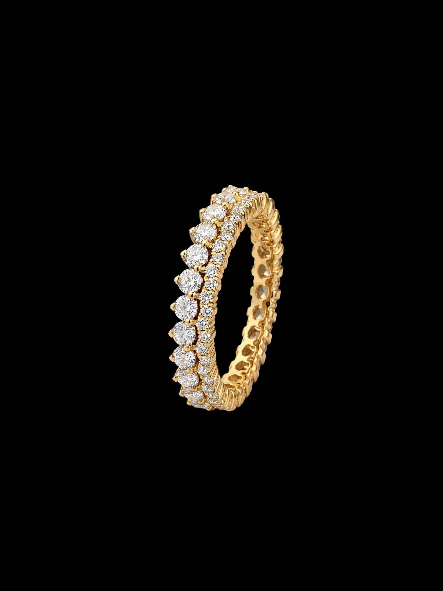 "Perlage™" Wedding Band – Yellow gold 18k
