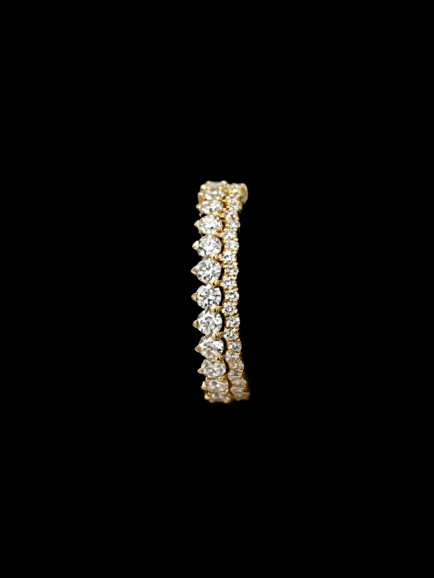 "Perlage™" Wedding Band in yellow gold 18k, photo 2
