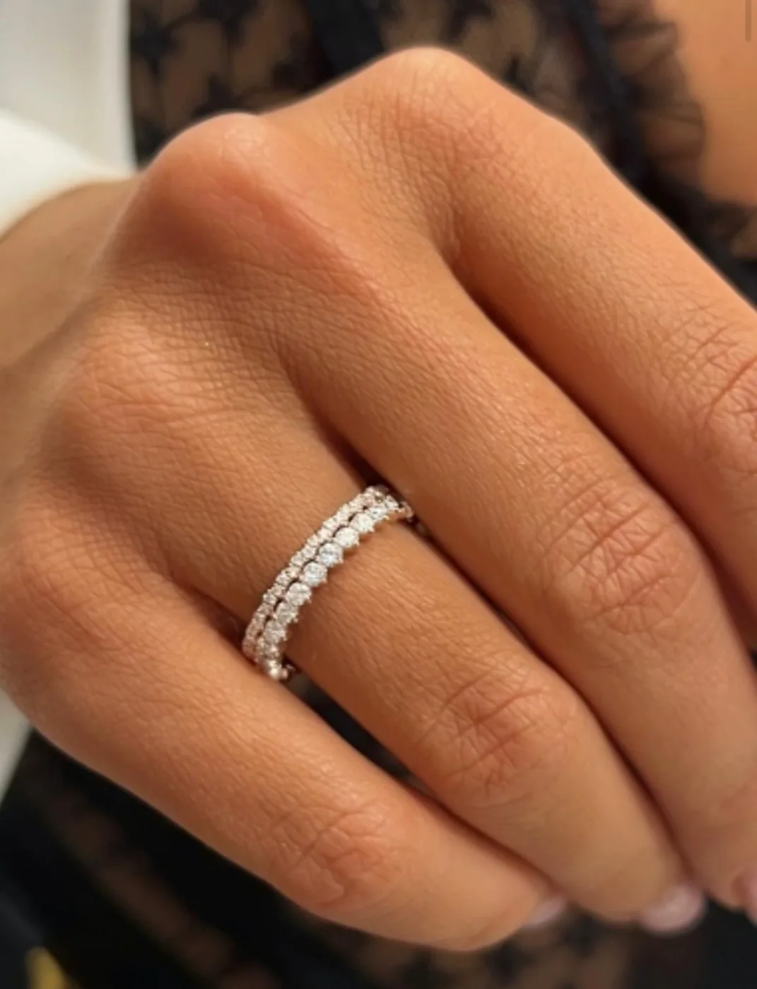 "Perlage™" Wedding Band in yellow gold 18k, photo 7