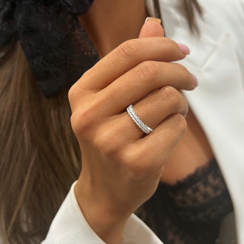 Perlage™ Wedding Band in white gold 18k, photo 6
