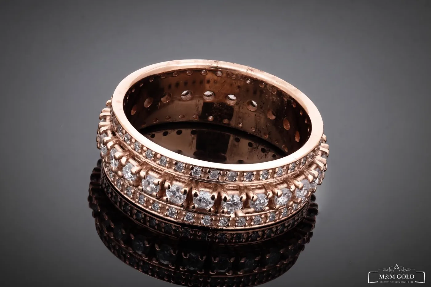 "TriplePavé™" Ring in rose Gold, photo 3
